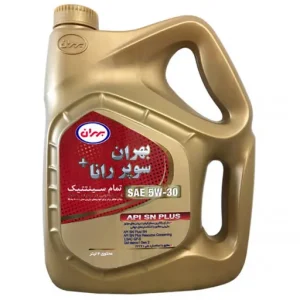 روغن موتور بهران سوپر رانا پلاس 5W30 SN تمام سینتتیک چهار لیتری