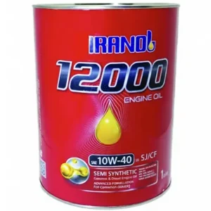 روغن موتور ایرانول 10W40 SJ 12000 نیمه سینتتیک چهار لیتری