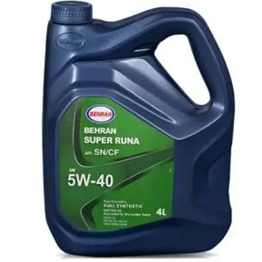 روغن موتور بهران مدل سوپر رانا 5W40 SN تمام سینتتیک حجم چهار لیتری