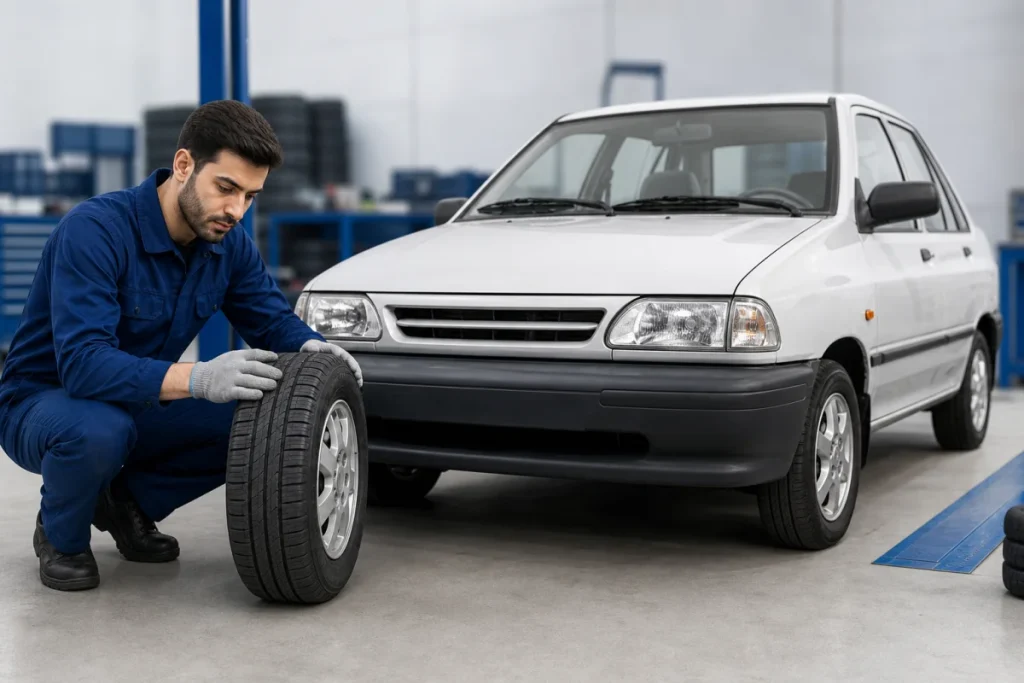 بررسی لاستیک مناسب خودرو پراید در مرکز خدمات خودرو